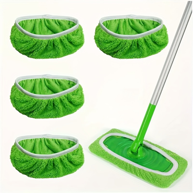 

4pcs High-absorbency Microfiber Mop Pads - Washable, Reusable, Easy- Design For Floor Cleaning On Hardwood, Tile & (mop And Bucket Not Included), Reusable Mop Pads