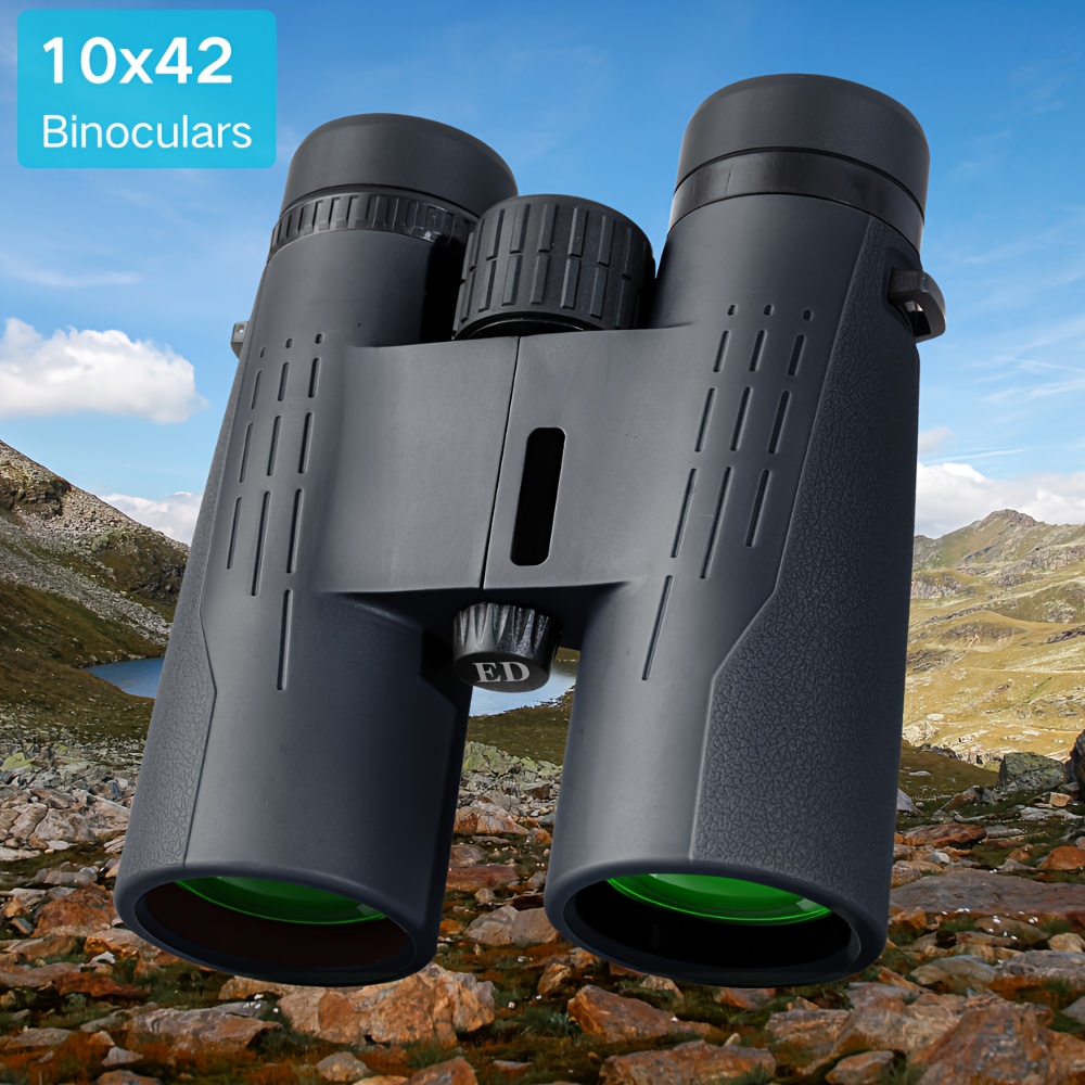 Compact 10x42 Binoculars For Adults - Perfect For Long-distance Viewing, Great For Bird Watching, Sports, Travel, Hunting, And Concerts - Comes With Carry Bag And Shoulder Strap