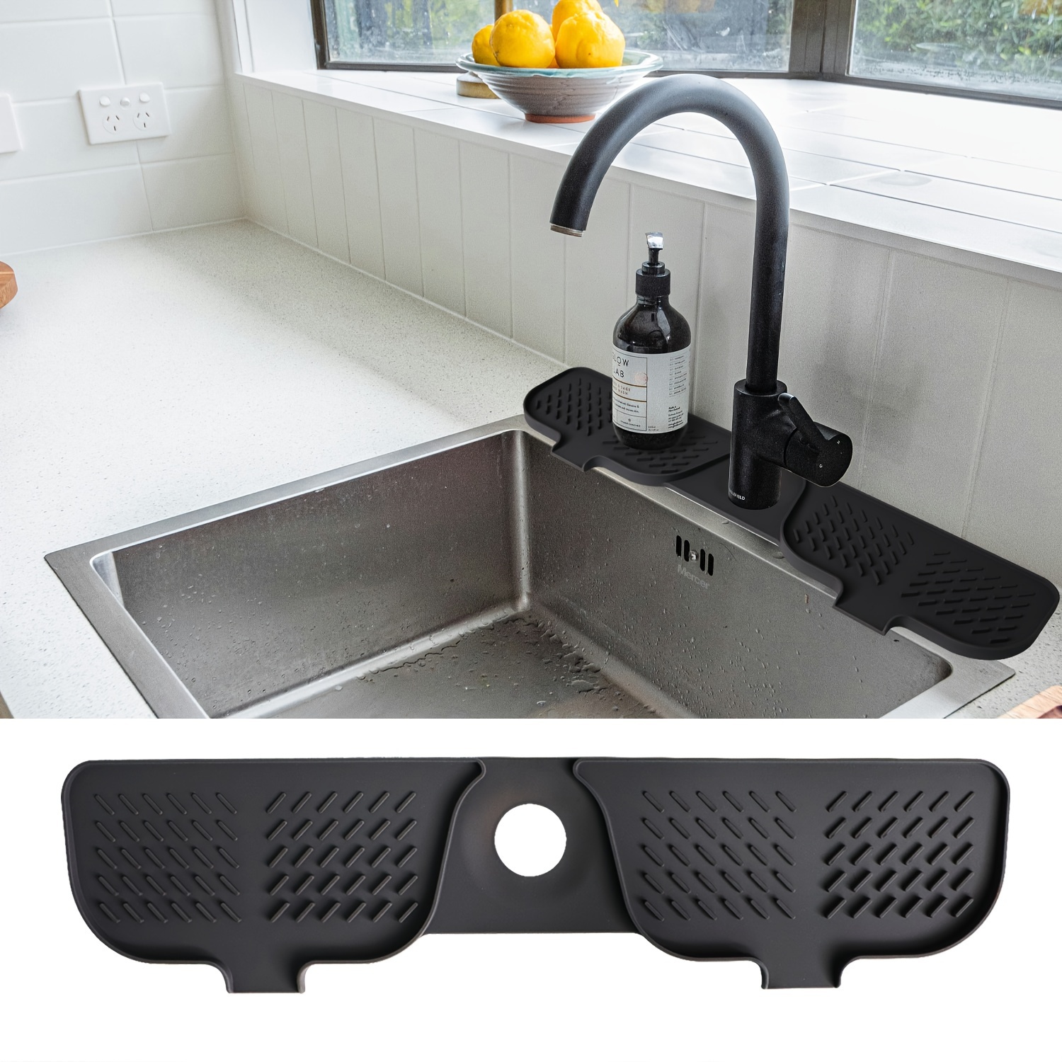 

Silicone Sink , Silicone Sink Faucet Pad, Kitchen Faucet , Sink Drain Pad Behind The Faucet, Faucet Handle For Kitchen And Bathroom