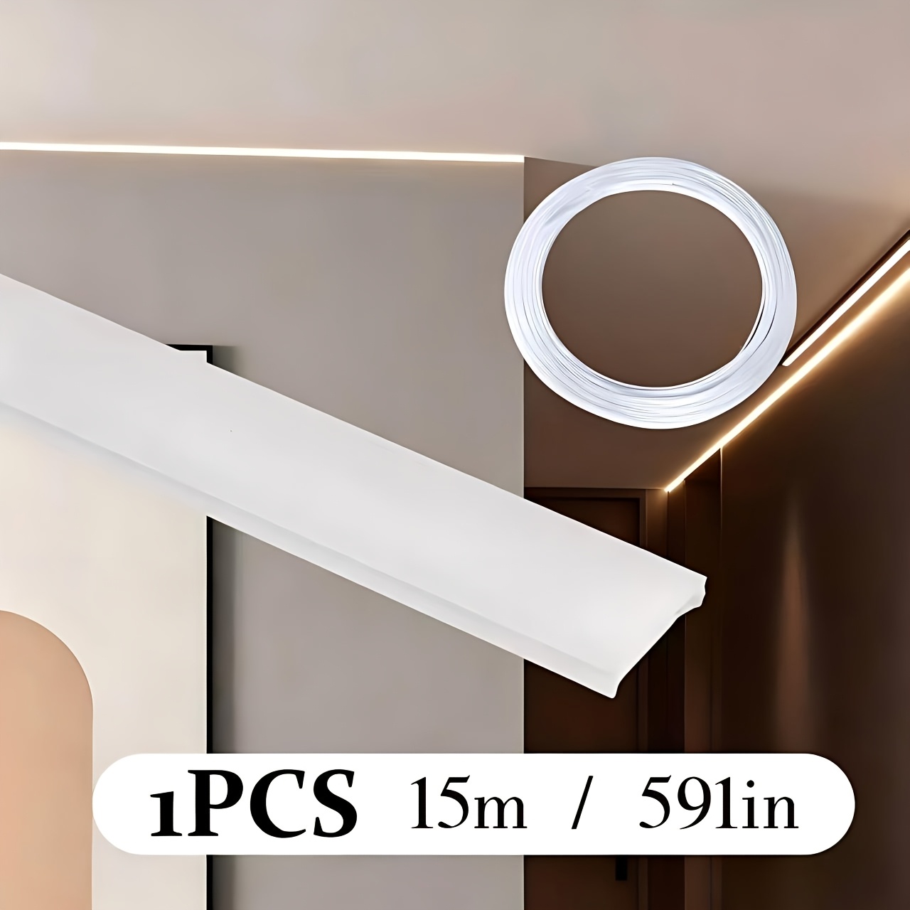 1pc   long 30 meters long 9mm wide hard plastic pc lampshade linear light soft light strip special diffuser cover black and white linear light strip lampshade shell lamp trough hard plastic pc cover light transmitting decorative lampsha
