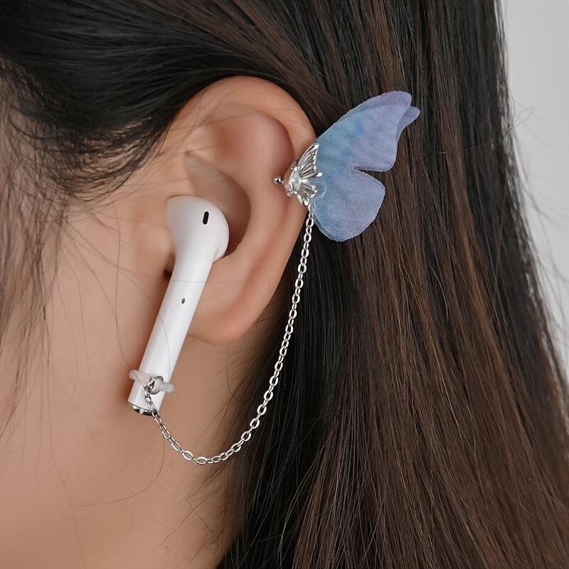 

Butterfly Decor Earphone Anti-lost Chain For Wireless Earphones For Airpods 1/2/3/pro 1, Gift For Birthday, Girlfriend, Boyfriend Or Yourself
