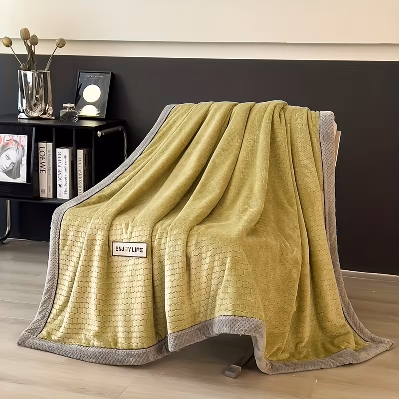 1pc luxury milk velvet blanket ultra soft plush winter bedspread cozy throw with football pattern machine washable for bedroom living room Product details 13
