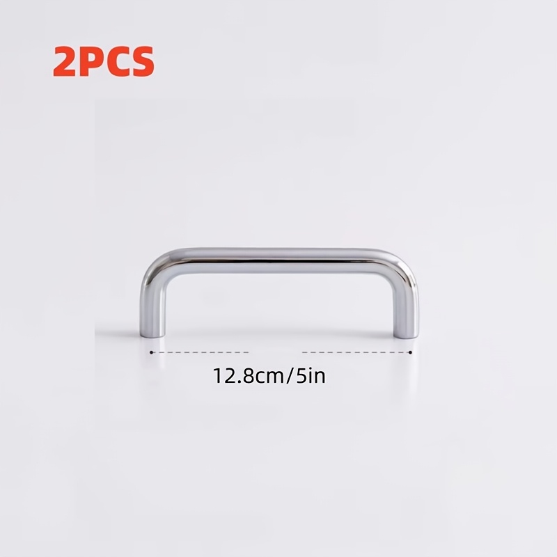 TEMU 2pcs Matte Stainless Steel Solid Small Handles, Metal U-shaped Pulls, Premium Small Drawer Knobs, Suitable For Wardrobes, Drawers, Cabinets,