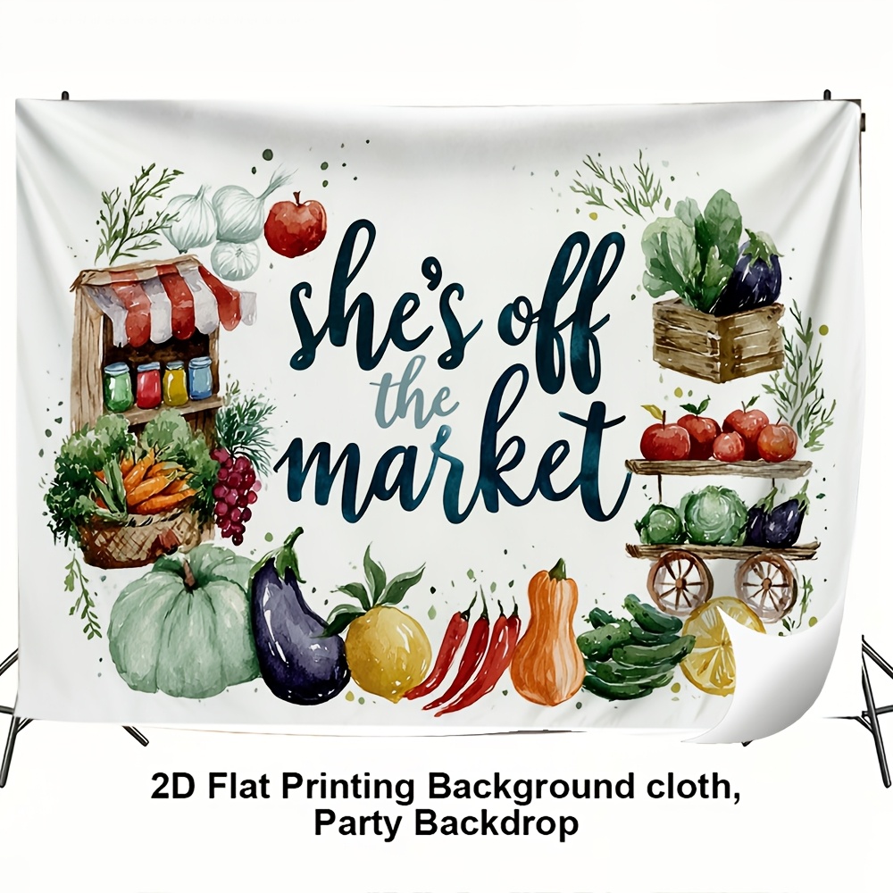 Photography Backdrop 2D Flat Printing Farmers Market Wedding Decor