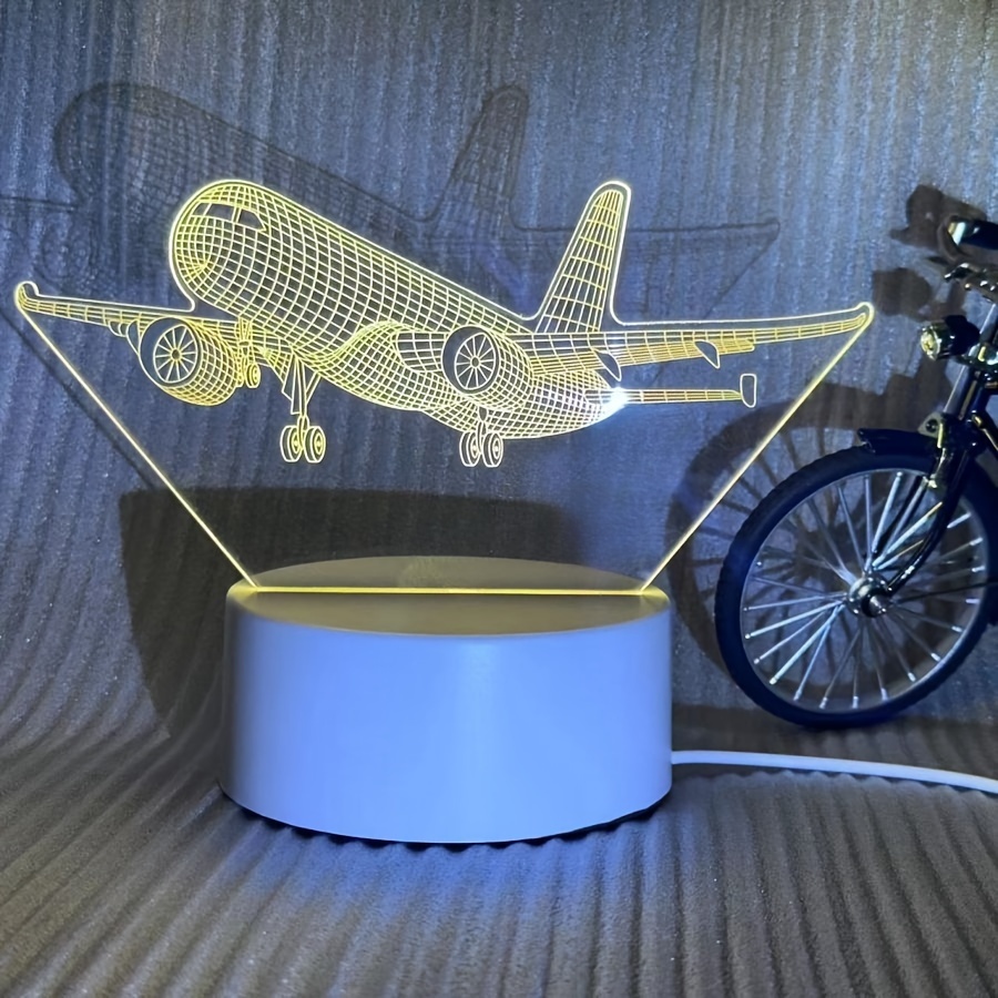 

3d Night Light Aircraft Model Series Creative Gift Light Usb Table Light New And Unique Bedside Light