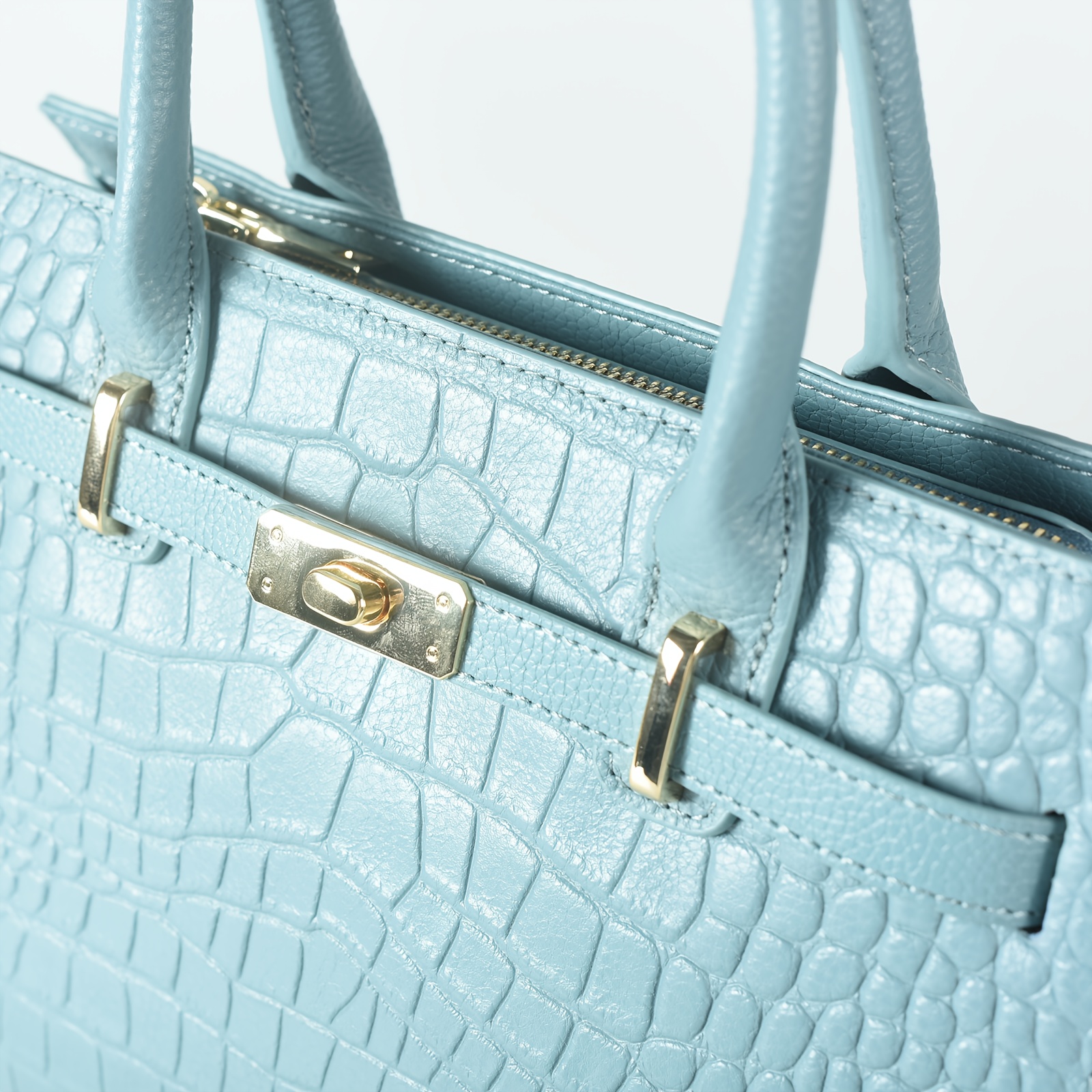 womens genuine leather handbag elegant crocodile like pattern convertible crossbody shoulder bag with zipper closure detachable strap   hardware for everyday office parties   in black blue burgundy luxury purse ladies handbags party accessory crocodile texture polyester lining office accessory stylish tote durable construction versatile tote   9