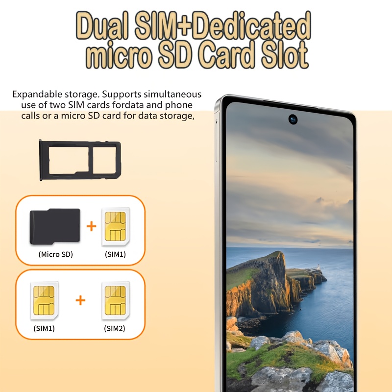 Alternative view of 8GB + 128GB - Funciona sin problemas y sin retrasos: un teléfono Android 5G de 6.8 pulgadas con cuerpo de metal…