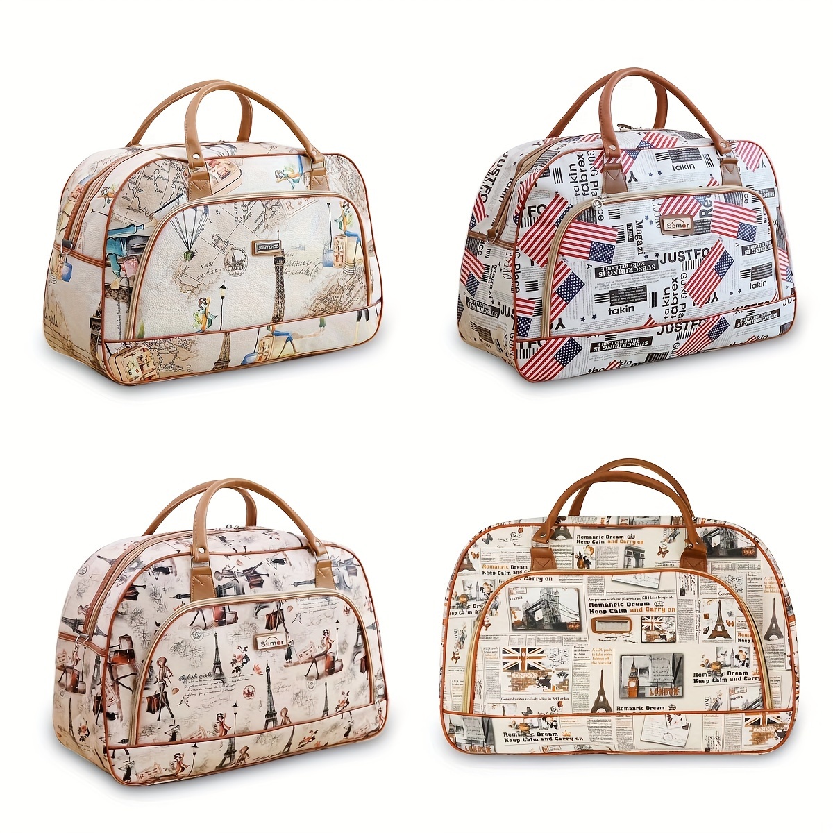 

Pu Tote Bag For Women, Portable Bag For Men And Women