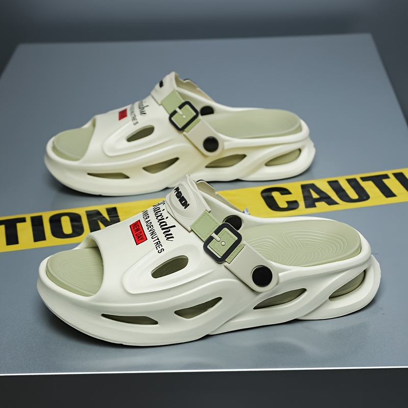 mens summer slip on slippers with anti slip eva thick sole dual purpose outdoor and casual beach sandals for driving Product details 18