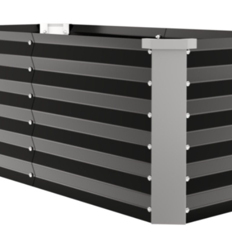 120 X 58 X 46 Cm Galvanized Steel Raised Garden Bed, Metal Planter Box With Safety Edging, Support Rods, Outdoor Growing Bed For Vegetables, Flowers And Fruits