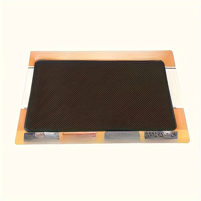 TEMU 1pc Tapis Universel -Dérapant pour de Bord, Support Adhésif Antidécollage Pour Smartphone – Accessoire Intérieur Voiture