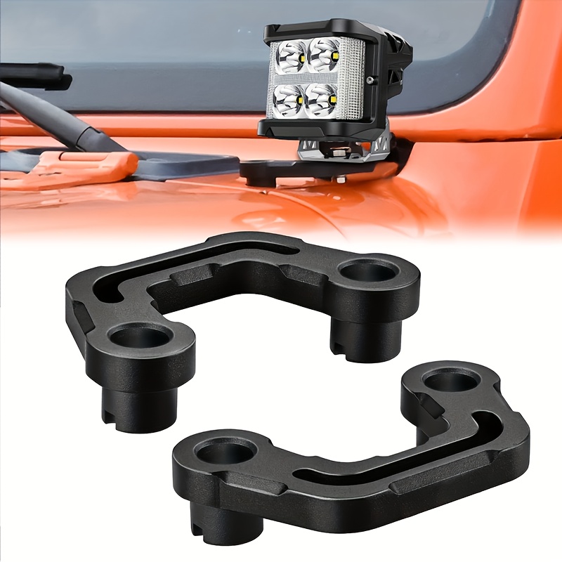 TEMU Light Mounting Bracket Hood Cowl Mount Brackets For Front A-pillar Auxiliary Offroad Led Work Lights For 2018-2023 For For Wrangler Jl/jlu 2020-2023 Gladiator Jt