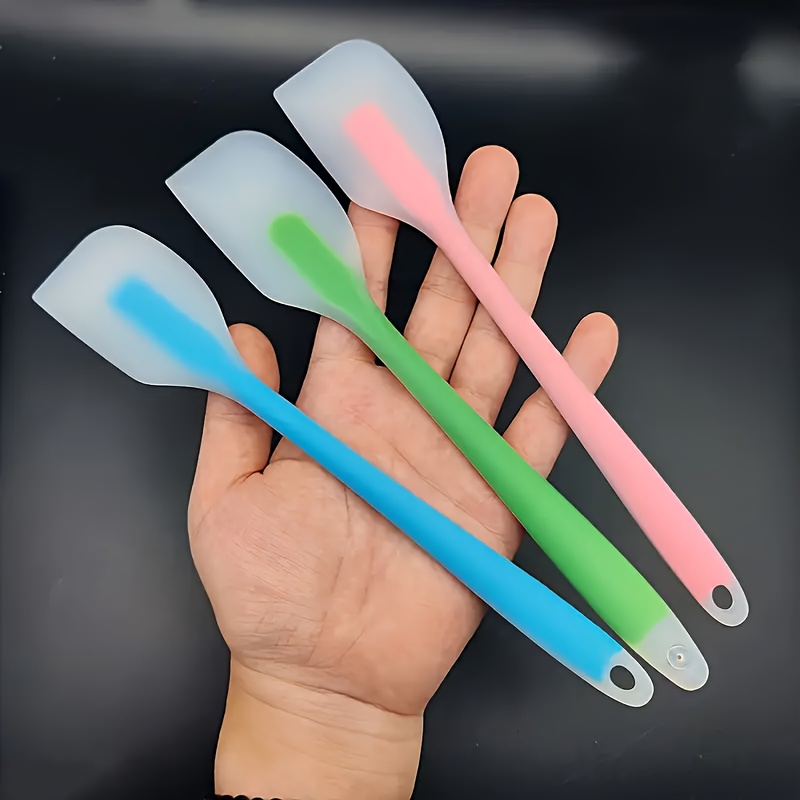 Random 2pcs Silicone Spatulas, Mini Silicone Spatulas, Jam Spreaders, Heat-resistant Butter Spatulas, Mixing Baking Tools, Kitchenware, Apartment Essentials, Food Contact Safe, Silicone Material