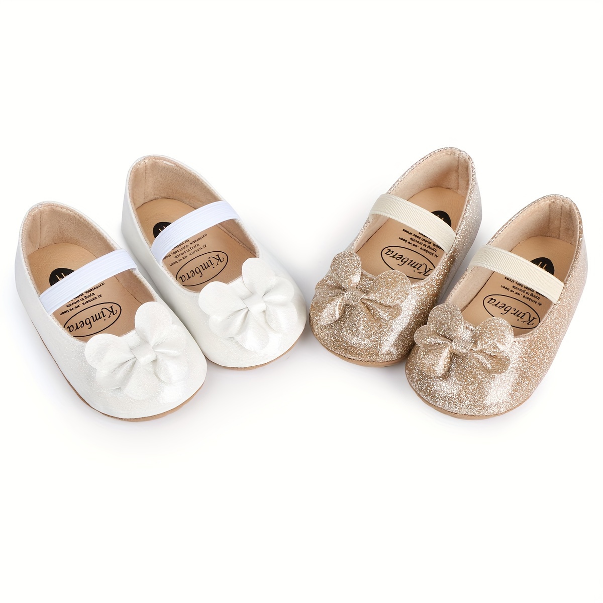 

Trendy Cute Bowknot Solid Color Jane Shoes For Baby Girls, Lightweight Non-slip Walking Shoes For Spring And Autumn