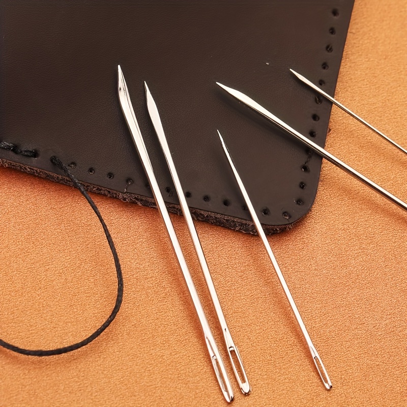 E-shop Deudy 14-teiliges Leder Nähnadel Set, Leder Nadeln Handnähen Inklusive Dreiecksnadel, Sacknadel, , Leder Handnähnadel Set für Polsterung, Leder,