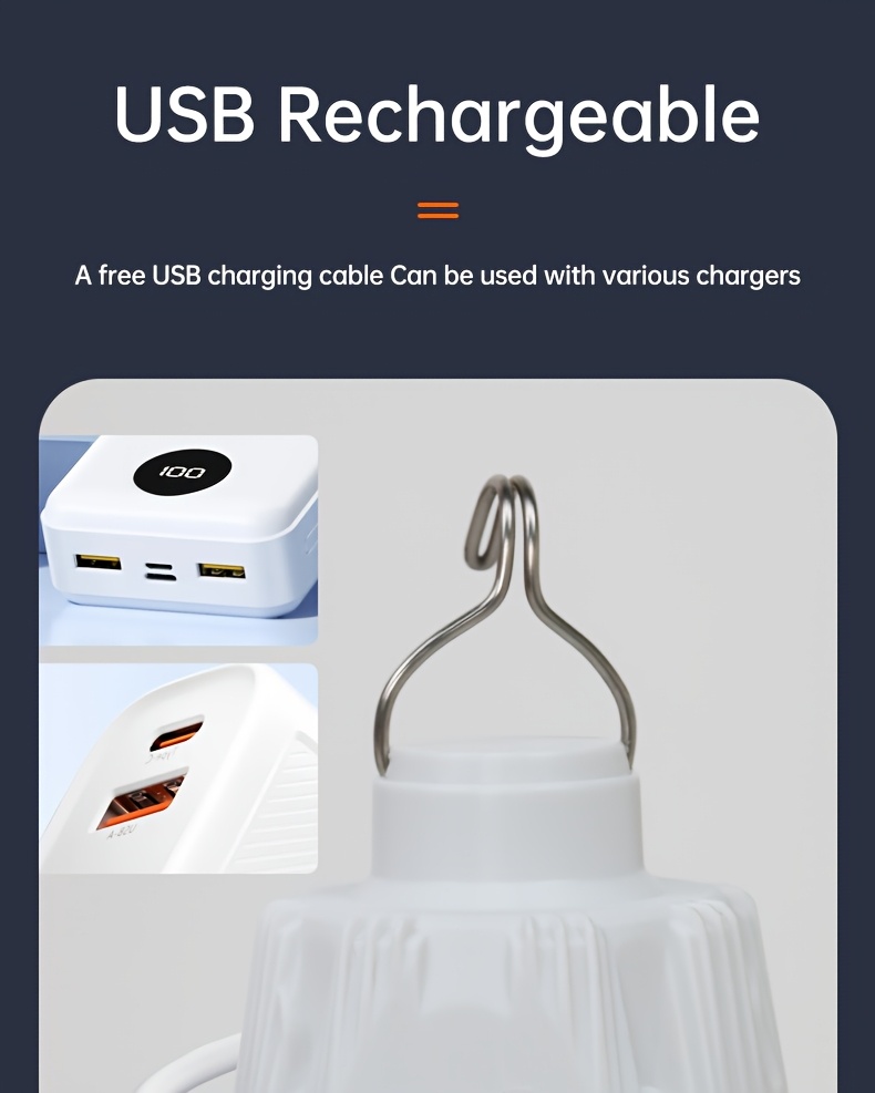 Outdoor Camping Charging Emergency Light Bulb