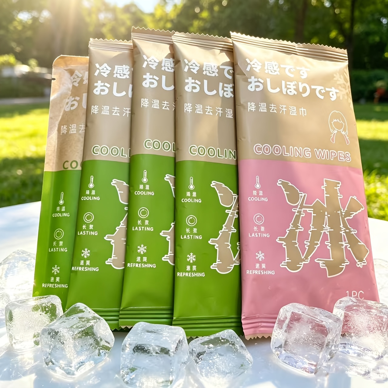 5pcs Summer Outdoor Ice Cooling Towel Summer Cooling Small Towel Travel Outdoor Men Women Same Style Towel