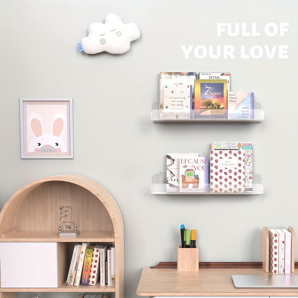 Estantes De Acrílico Transparente De 11.5 Pulgadas, 34 Pulgadas De