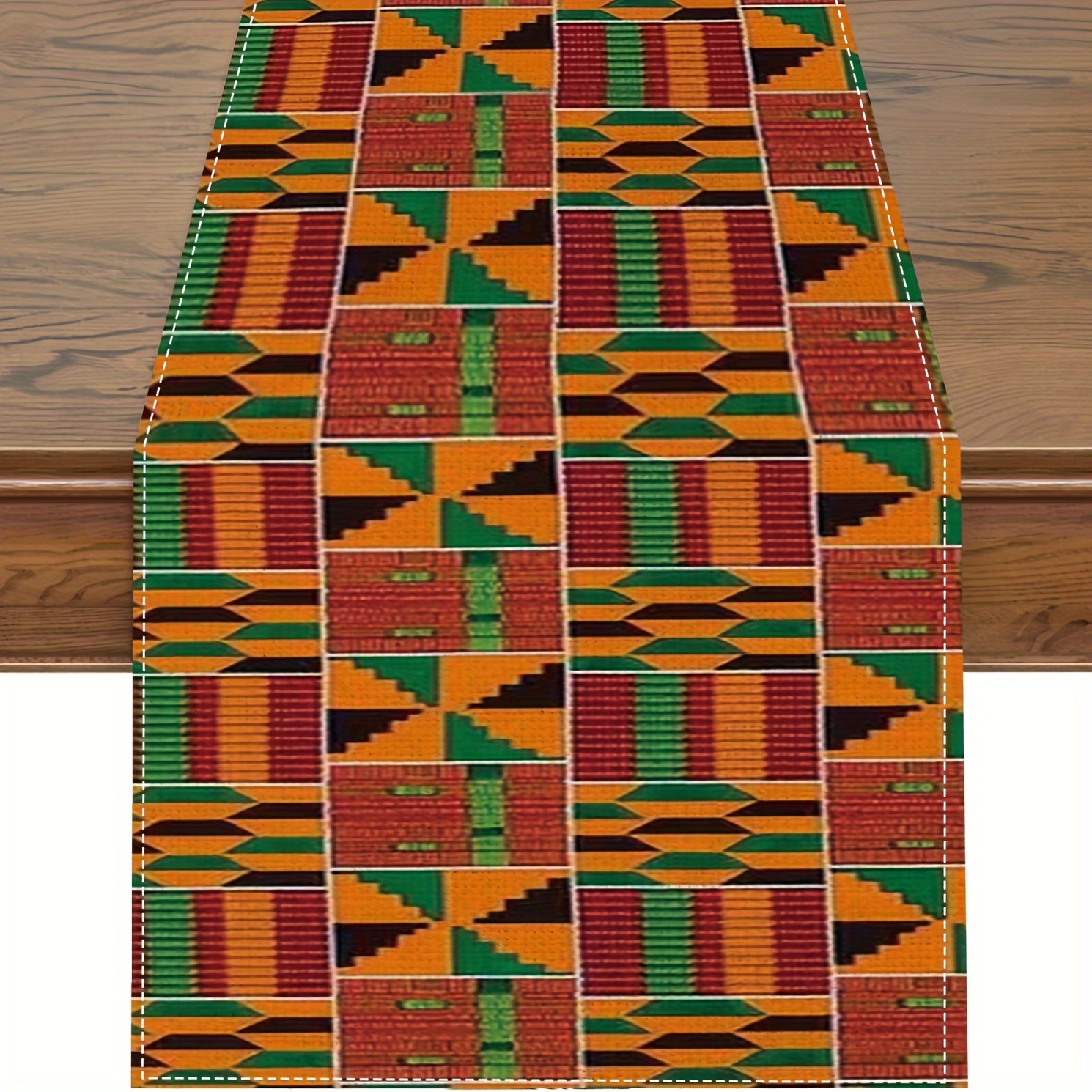 

1pc, Table Runner, African Ethnic Style Geometric Pattern Table Runner, Kitchen Dining Table Decoration For Home, Party Decor