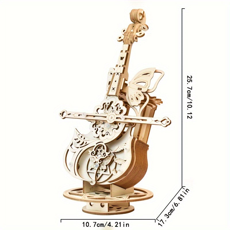 Handmade Music Box Wooden Assembly Model 3d Three-dimensional, Puzzlevalentine's Day Gifts, Holiday Gifts, Birthday Gifts