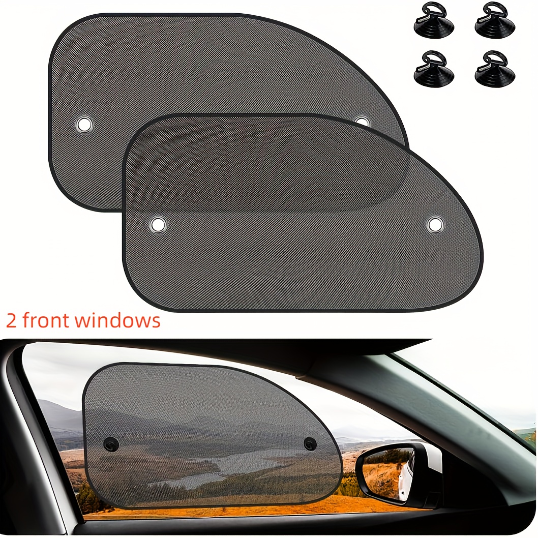 2pcs/4pcs Car Sunshade Sun Uv Protection Car Front And Rear Window Curtains Car Side Glass Mesh Sunshade Car Supplies Parking Use
