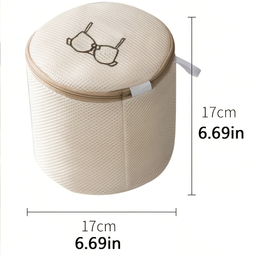TEMU 1pc Laundry Bag, Zippered Bra Bag, Made Of Honeycomb Fabric, Filters Impurities, Support Frame Prevents Deformation During Washing, Suitable For