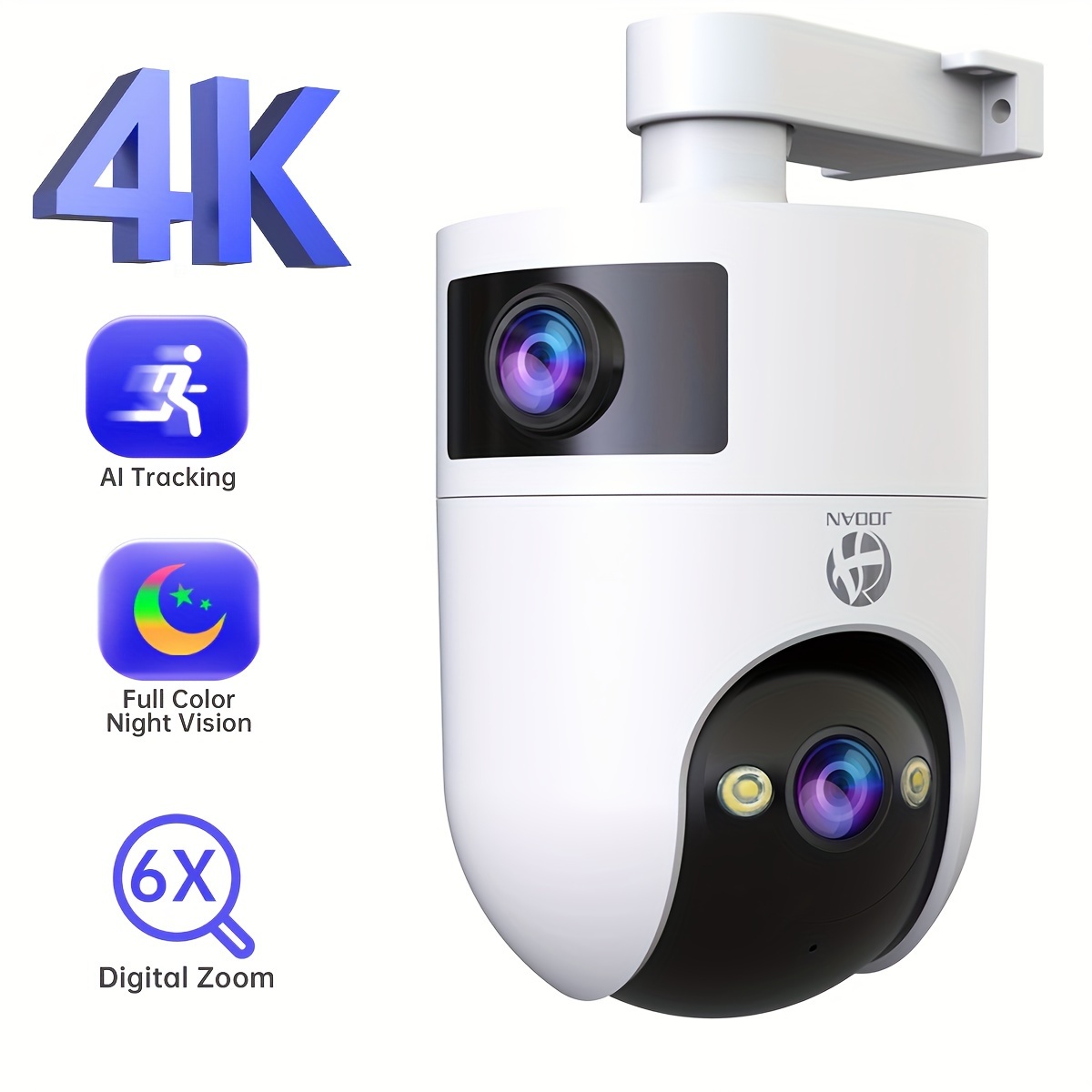 

4k Fhd Ptz Wireless Lp Camera 5g Wifi Dual-lens Dual-screen Camera, 1 Top Twoautomatic Tracking Baby Care Day And Night Full-color Sound And Light Warning Voicewarning Monitor Street Safety Camera