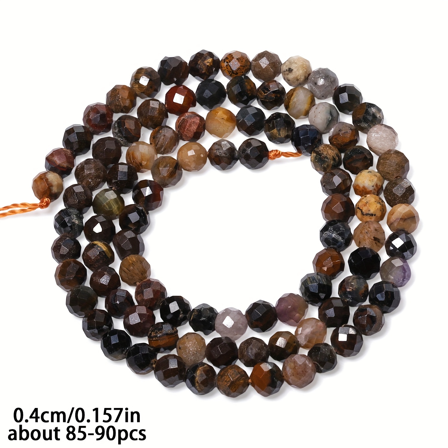 TEMU Natural Black Stone Small Beads 2 3 4mm Loose Spacer Beads For Jewelry Making Beads & Bead Assortments Bracelets & Necklaces Premium For Craft