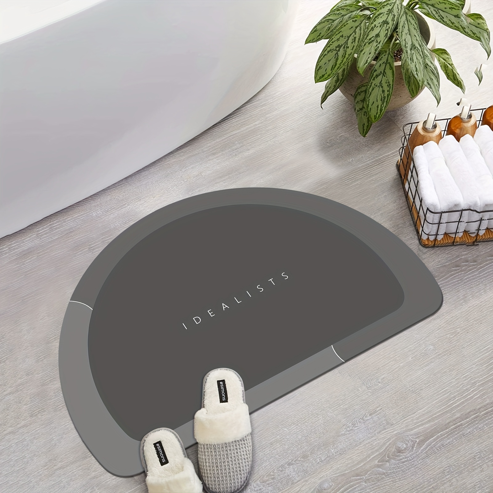 E-shop Super Saugfähige Diatomeen-Earth Badematte - Schnelltrocknende, Waschbare Duschmatte, Geeignet für Zuhause, Küche und Waschküche,