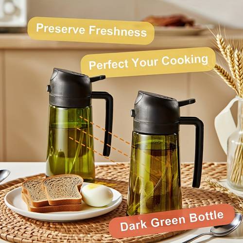 2pcs set olive oil sprayer 16oz 470ml food sprayer compatible with air fryer outdoor bbq salad modern kitchenware oil dispenser for cooking