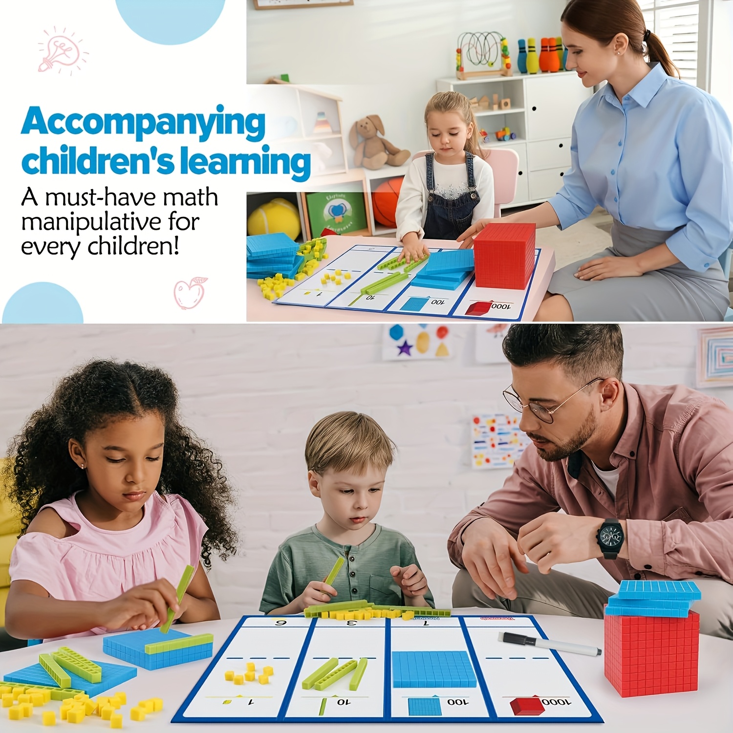 math manipulative sold on Temu United States
