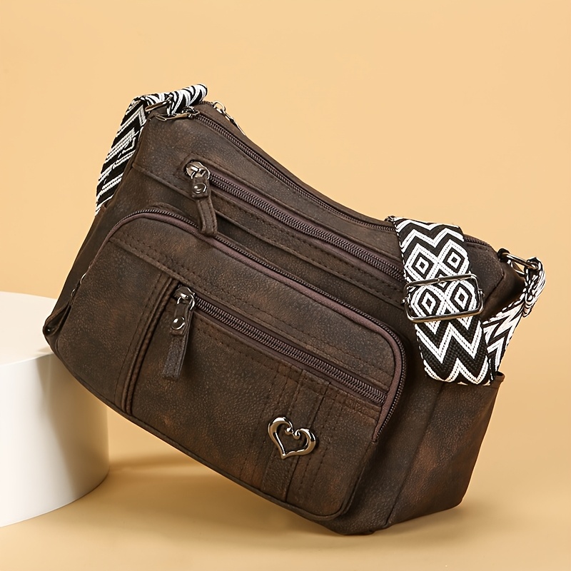 Image of Women's Stylish Crossbody Bag With Heart-shaped Embellishments, Perfect For Daily Commutes, Featuring An Elegant Multi-, Trendy And Chic, High- Shape, Ideal As A Gift Bag
