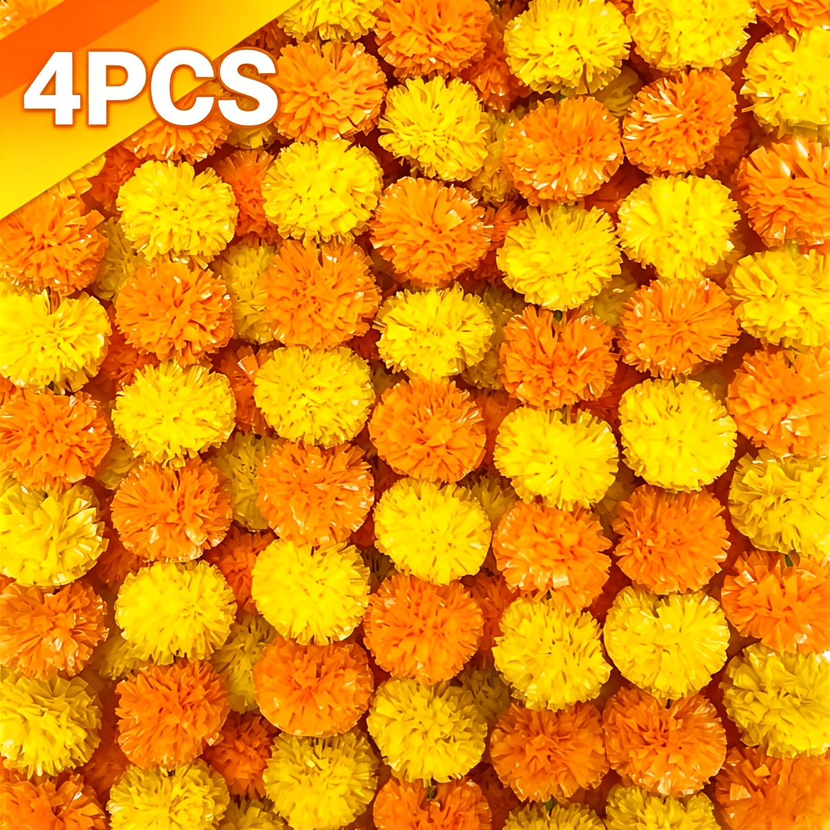 TEMU Lot de 1/4/8 guirlandes de fleurs de chrysanthème artificielles, 59 pouces / 150 centimètres, 30 de fleurs de chrysanthème factices, convient