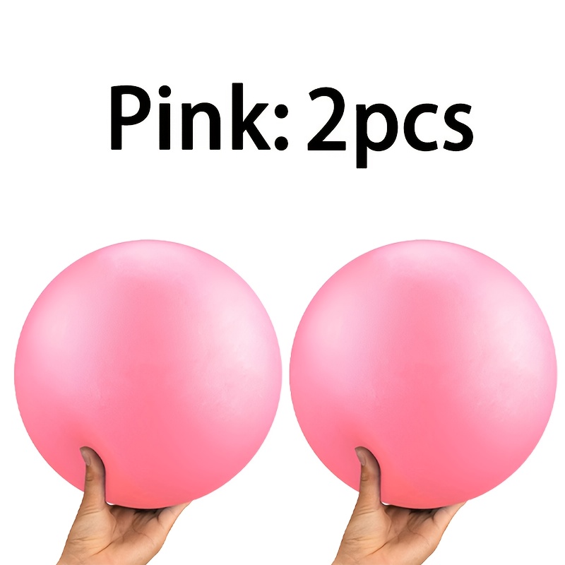 TEMU 2pcs Lingpeng 25cm/9.84in Yoga Balls - High Quality Non-slip Exercise Balls For Home Gym, Workouts, Durable Indoor Fitness Training Equipment