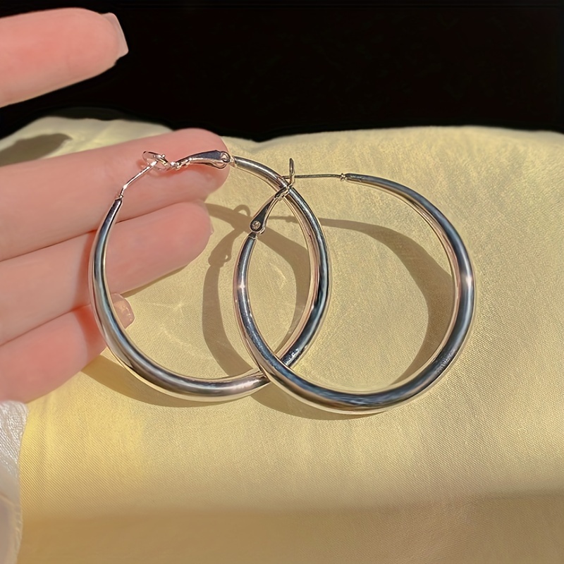 Large Circle Hoop Earrings for Women