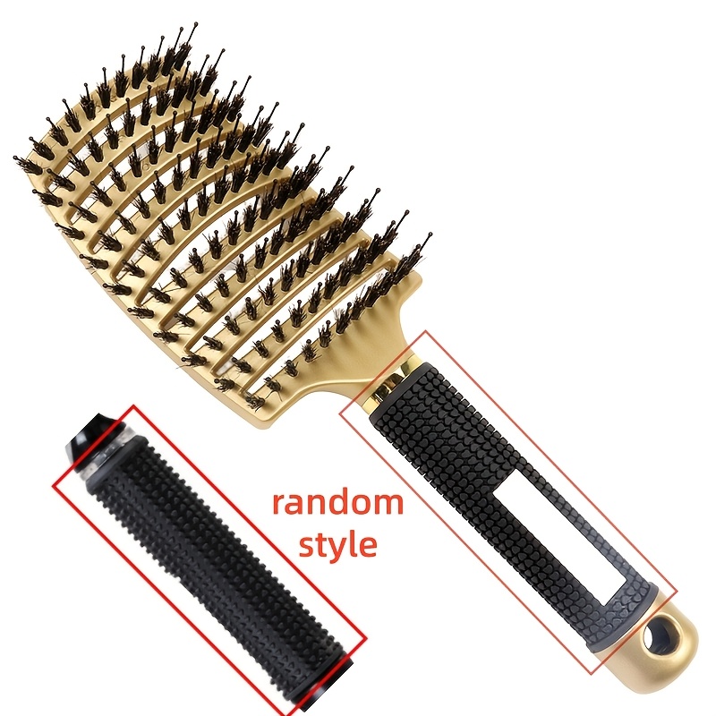 TEMU Brosse à cheveux professionnelle incurvée et ventilée pour démêler les cheveux, peigne de massage magique pour le cuir , outils de coiffure pour