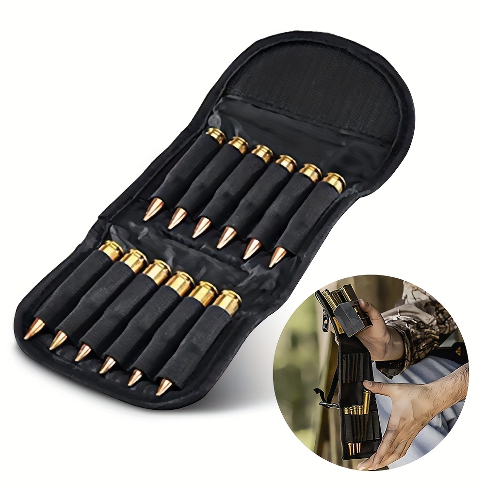 Tactical 12-Round Foldable Ammo Pouch - Durable Nylon, MOLLE Compatible Shotgun & Rifle Shell Holder for Quick Reloads