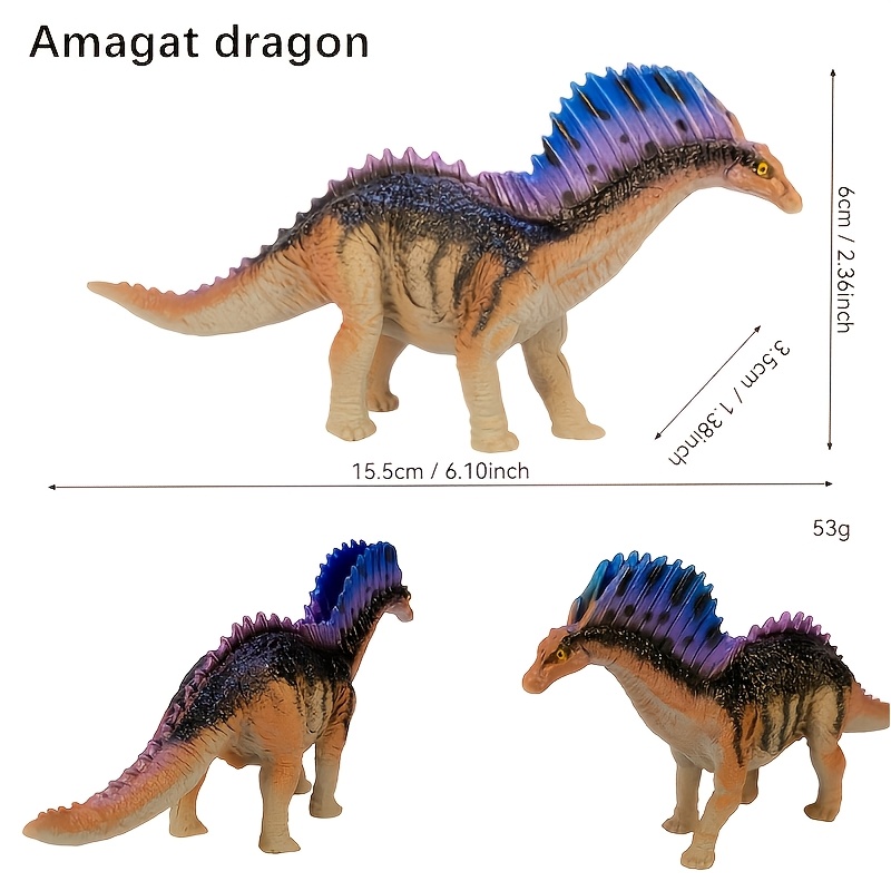 Image of 1pc Dinosaur Model, Solid Animal Ornament, Realistic Collectible Figure, Amargasaurus Simulation Toy, Gift For Boys