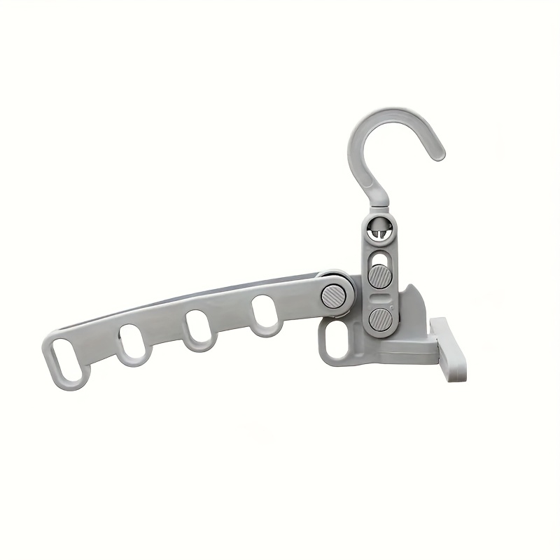 Portable 5-hole Foldable Clothes Hanger - Ideal For Outdoor Travel & Camping, Wall-mounted Storage Solution, Coat Hooks, For Spring