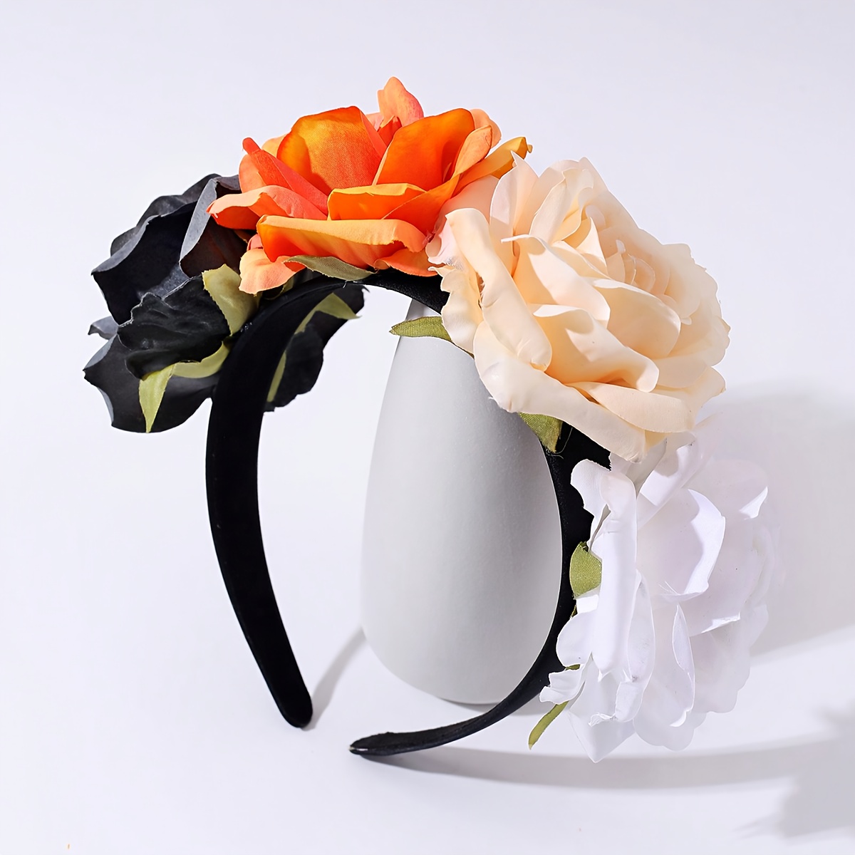 TEMU Bandeau 1 pièce pour femme à imprimé floral de roses dégradé et coloré