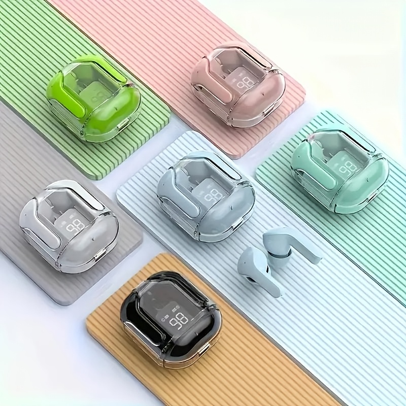 Écouteurs Stéréo Sans Fil avec Boutons Tactiles, Casque Mains Libres, Affichage Numérique de Capacité de Batterie, Connexion Automatique à l'Allumage, Conception Portable et Compacte pour Jeux, Sport & Loisirs, Cadeau Parfait pour Petit Ami/Amie