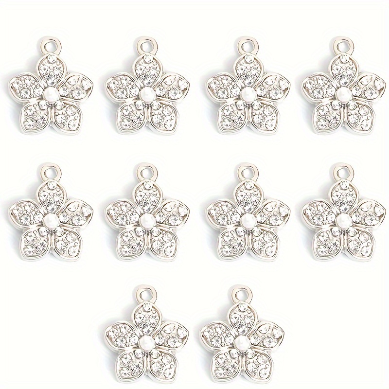 TEMU Un conjunto de 10 colgantes exquisitos diseñados para parecer perlas y adornados con diamantes de de , perfectos para mujeres y para usar en