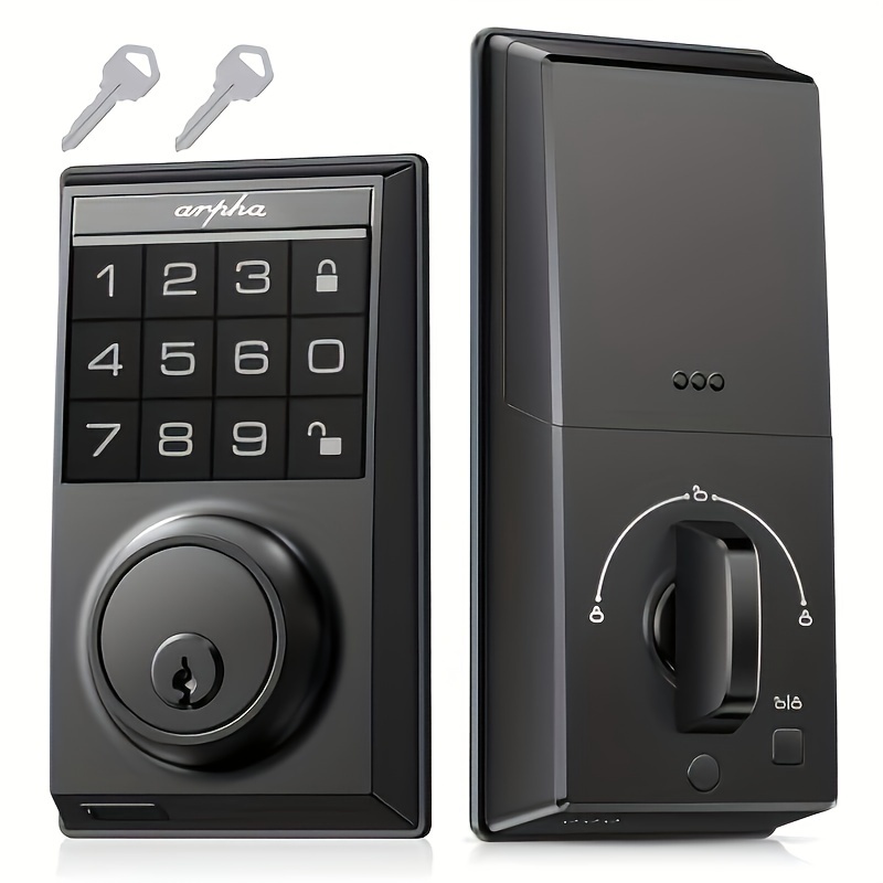

Arpha Keyless Entry Door Lock, Deadbolt Lock With Keypad And 2 Keys, One-touch Lock/unlock, Battery Powered (not Included), Auto-lock, Anti-peeping Password, Up To 100 User Passwords, Easy To Install