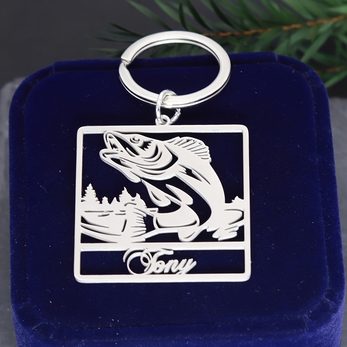 Personalized Cute Jumping Fish Keychain, Custom Name Key Chains, Souvenir Gifts For Women Men Handbag Additions Keyring
