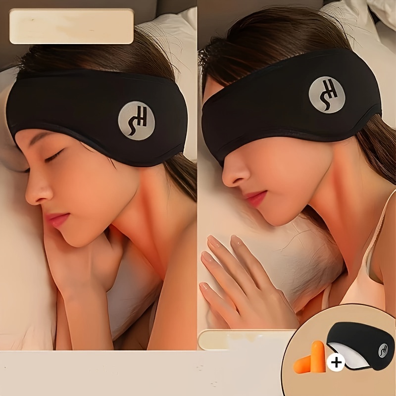 a cotton eye mask featuring noise canceling ear cups and cushions designed for a comfortable and   to   a quiet sleep while shielding your ears from   sounds   a must have travel item   in solid colors