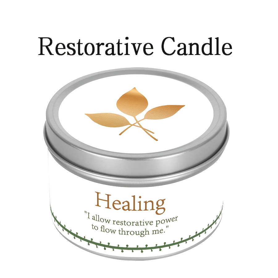 Image of Law Of Manifestation Candle | 3oz Crystal Scented Candle With Soy Wax, Scented With Lavender & Eucalyptus | Balance Candle For Home Gift