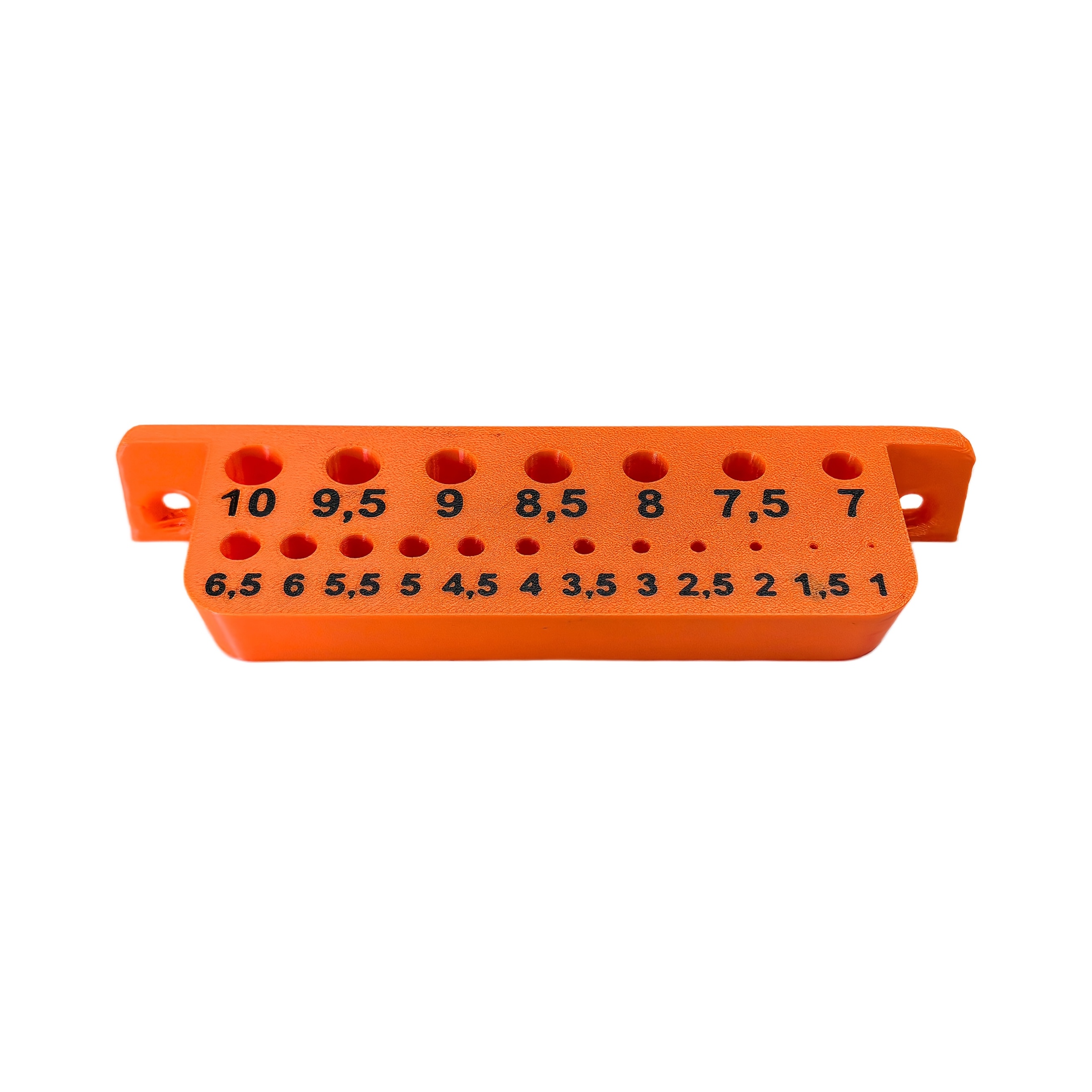 TEMU 19-hole Wall-mounted Drill Bit Organizer, 1-10mm Twist Drill Bit Rack, Orange Space-saving, Woodworking Garage Studio Tool Storage Hanger
