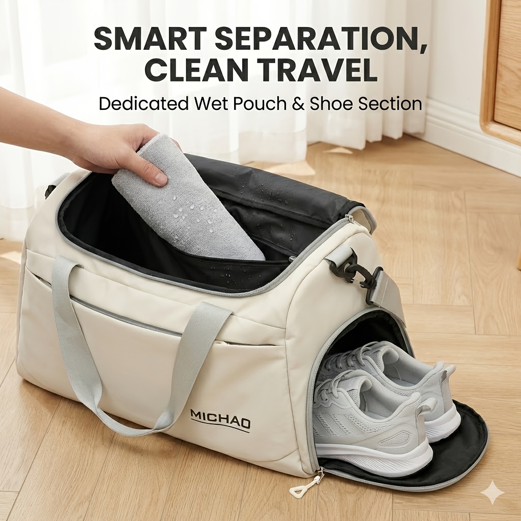 essential weekender gym bag with wet pouch   convertible style for   travel