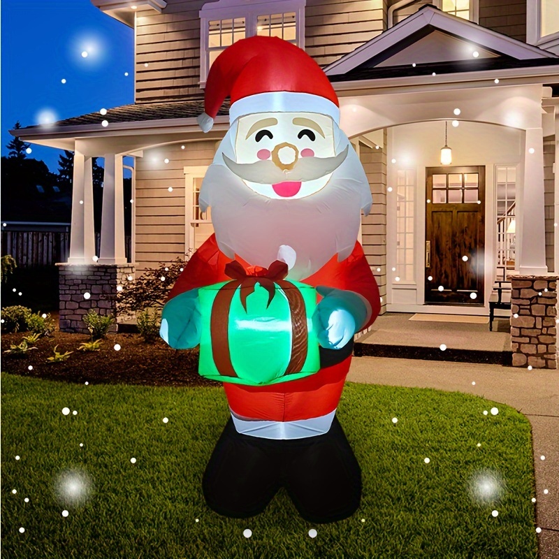 

8ft Inflatable Santa Claus With Gift Bag, Led Lights Outdoor Garden Decor, Christmas Party Gift, 110-130v Us Plug