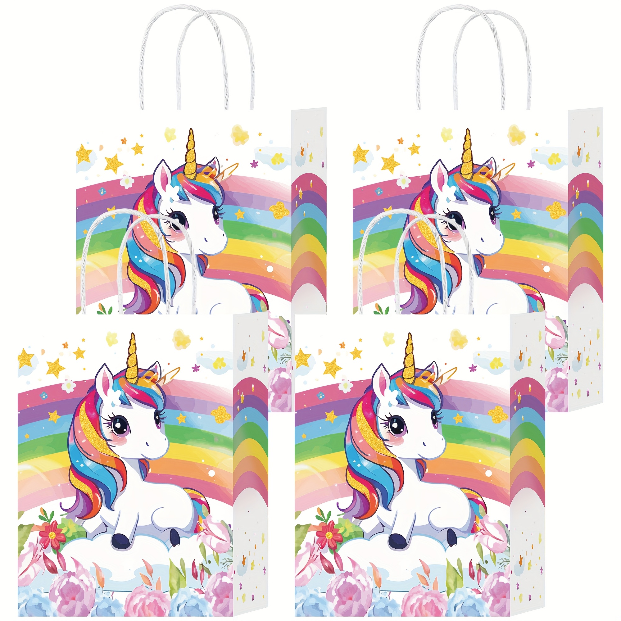 TEMU 16-pack Fairy Tale Party Favor Gift Bags - Paper Bags Suitable For Birthday, Wedding, Fantasy Themed Events, Christmas, Halloween, Thanksgiving,
